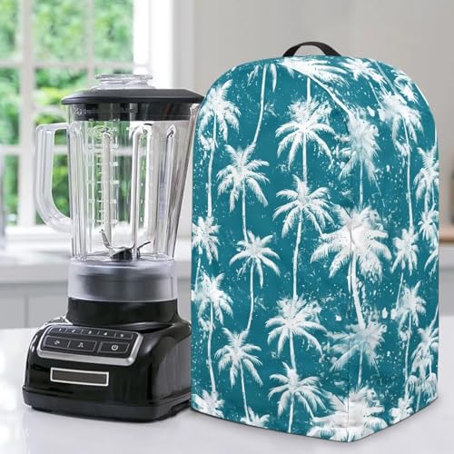 Fiqyvagox Blender Cover Stand Mixer Cover mit Griff oben Küchenmaschine Staubschutz Leichter Mixer Staubschutz Palme Splash Weiß Blau Fiqyvagox Blender Cover Stand Mixer Cover mit Griff oben Küchenmaschine Staubschutz Leichter Mixer Staubschutz Palme Splash Weiß Blau von Fiqyvagox