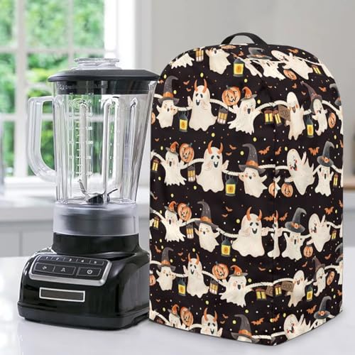 Fiqyvagox Halloween Ghost Pumpkin Spots Blender Appliance Cover Anti-Sputtering Food Processor Dust Cover Dust and Fingerprint Protection von Fiqyvagox