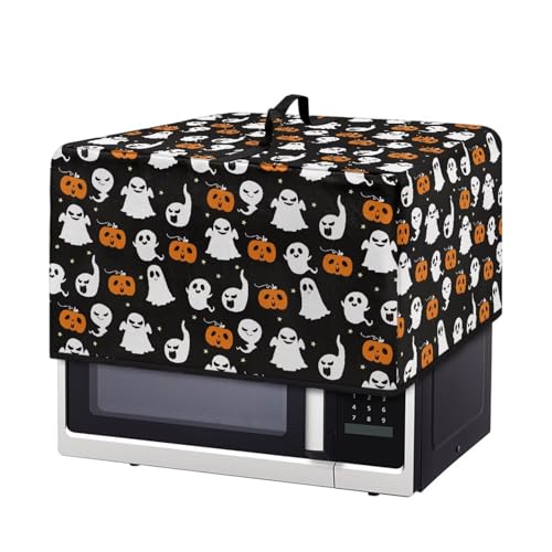 Fiqyvagox Halloween Ghost Pumpkin Star Black Dust-Proof Microwave Oven Grill Cover Protector, Breathable Canvas Fabric Dust Cover Case Protections for 1.7 Cu Ft Microwave Oven, S Fiqyvagox Halloween Ghost Pumpkin Star Black Dust-Proof Microwave Oven Grill Cover Protector, Breathable Canvas Fabric Dust Cover Case Protections for 1.7 Cu Ft Microwave Oven, S von Fiqyvagox