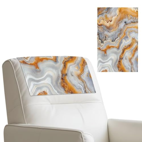 Fiqyvagox Kopfstützenschutz für Liegestuhl, Couch, Kopfstützenbezug für Liegestuhl, Couch, Kopfstützenbezug für Möbel, 43,2 x 68,2 cm, Marmor-Druck, Grau / Orange, 3 Stück Fiqyvagox Kopfstützenschutz für Liegestuhl, Couch, Kopfstützenbezug für Liegestuhl, Couch, Kopfstützenbezug für Möbel, 43,2 x 68,2 cm, Marmor-Druck, Grau / Orange, 3 Stück von Fiqyvagox