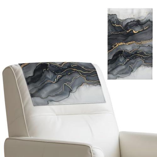 Fiqyvagox Kopfstützenschutz für Liegestuhl, Kopfstütze mit grauem Marmordruck, 43,2 x 68,2 cm, 1 Stück Fiqyvagox Kopfstützenschutz für Liegestuhl, Kopfstütze mit grauem Marmordruck, 43,2 x 68,2 cm, 1 Stück von Fiqyvagox
