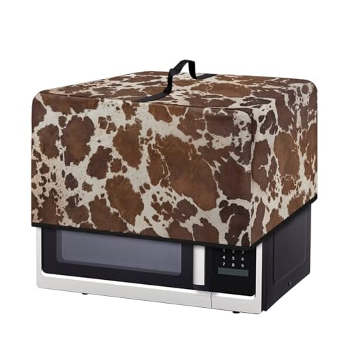 Fiqyvagox Mikrowellen-Staubschutz mit Griff, hitzebeständig, Staubschutz für Toaster, geruchlos, universal, 6,2 m³, Kuhmuster, Braun / Beige, L Fiqyvagox Mikrowellen-Staubschutz mit Griff, hitzebeständig, Staubschutz für Toaster, geruchlos, universal, 6,2 m³, Kuhmuster, Braun / Beige, L von Fiqyvagox