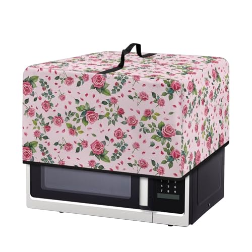 Fiqyvagox Rose Leaf Rosa Staubschutz für Mikrowellenherd mit Griff Hitzebeständiger Maschinenschutz Kratzfester Schutz für Toastofen, Luftfritteuse, L Fiqyvagox Rose Leaf Rosa Staubschutz für Mikrowellenherd mit Griff Hitzebeständiger Maschinenschutz Kratzfester Schutz für Toastofen, Luftfritteuse, L von Fiqyvagox