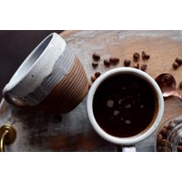 Keramik Kaffeetasse, Graue Und Weiße Keramikbecher, Rustikale Kaffeetasse Aus Steingut, Vegan Keramik, Housewarming Geschenk Keramik Kaffeetasse, Graue Und Weiße Keramikbecher, Rustikale Kaffeetasse Aus Steingut, Vegan Keramik, Housewarming Geschenk von Firaworkshop