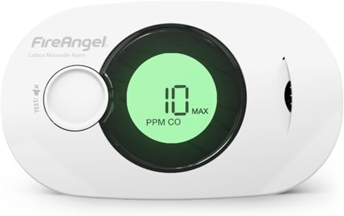 Fire Angel Digitaler Kohlenmonoxidmelder mit Integrierter 10 Jahres Batterie - FA3322 Luftfeuchtigkeits-, Temperatur- und CO-Melder - Tragbar, für Zuhause und Unterwegs - CO Warner von Fire Angel