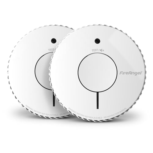 FireAngel Optischer Rauchmelder 2er-Pack- FA6120-INT-T2 Rauchmelder mit 10 Jahre Batterie für Ihr Heim mit Test-/Stummschaltungstaste - Ersatz für ST-622/ST-620 - Feuermelder mit Frühwarnsystem - Weiß von Fire Angel