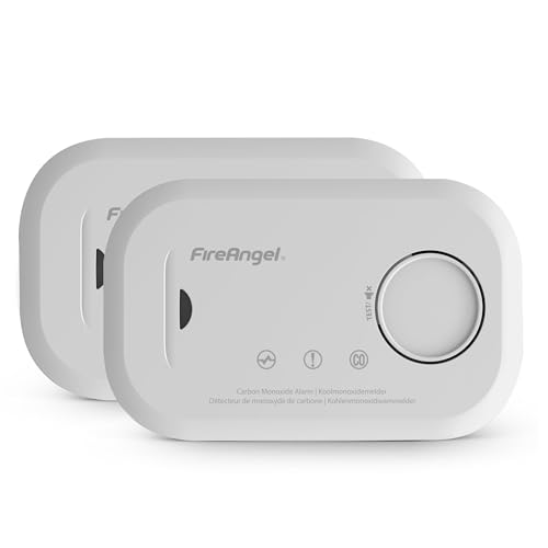 FireAngel Kohlenmonoxid-Alarm – FA6813 CO-Alarm für Zuhause mit Batterien – Reisen, tragbarer Kohlenmonoxid– CO-Monitor mit Testtaste von Fire Angel