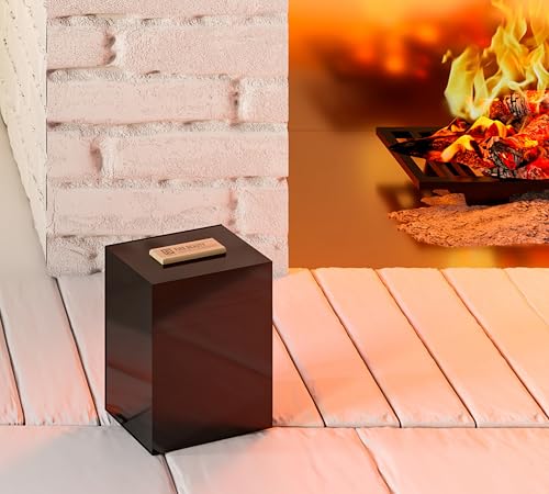 Fire Beauty Aufbewahrungsbox für Feueranzünder, Metall-Feueranzünder mit Klappdeckel von Fire Beauty