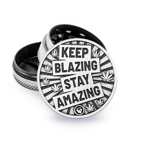 FireFlow Grinder 50mm 4tlg silver-Keep Blazing von Fire Flow
