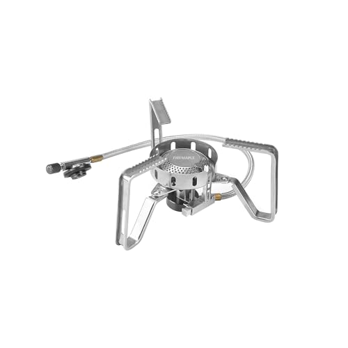 Fire-Maple FMS-125 PRO Campingkocher – Windresistent, 3240W Wirbelflamme, 144 Flammenverstärkungsöffnungen, Doppelschicht-Anti-Rutsch-Ständer, Integrierte Elektrische Zündung von Fire-Maple