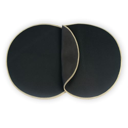 Tischsets Platzsets Uni im 2er-Set, Stoff Material ist abwaschbar, Ø 38 cm rund, schwarz von Fire Stone