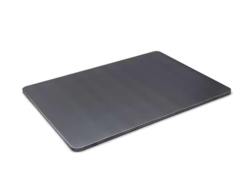 Fire World 40 x 30 cm Backstahl in 6 mm Stärke für Pizza und Brot - Pizzabackstahl für Backofen und Grill - Pizzastein aus hochwertigem Stahl von Fire World