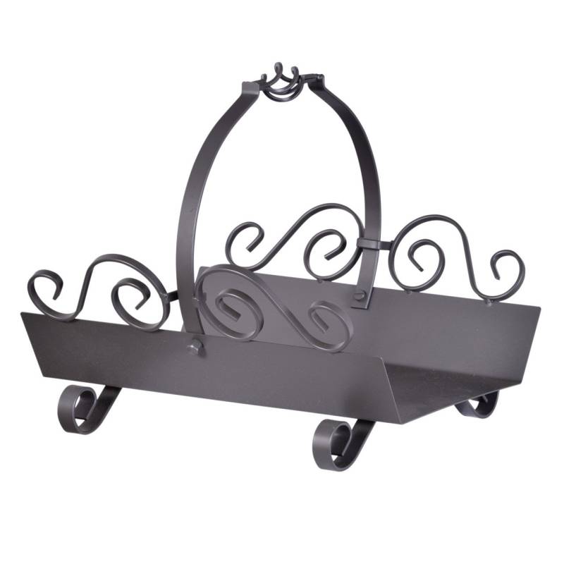 Firefix Holztrage aus Schmiedeeisen 823 schwarz von FireFix