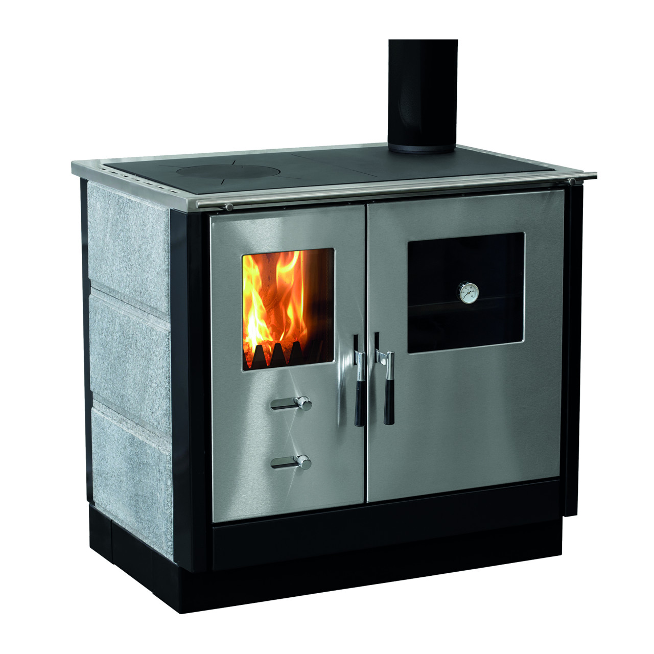 Firefix Küchenherd MAAS Natursteinverkleidung weiß mit einer Edelstahlfront 83 kW Firefix Küchenherd MAAS Natursteinverkleidung weiß mit einer Edelstahlfront 83 kW von FireFix