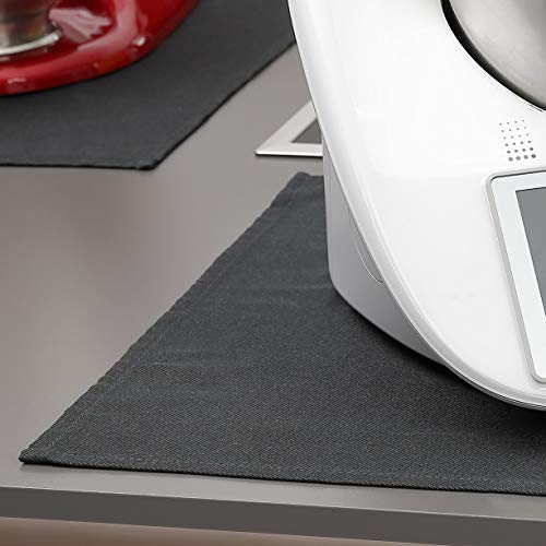 FireMat Black Edition 46x46cm Feuerfeste Unterlage & Feuerfeste Matten - Made in Germany, Geeignet für Elektrogeräte und Thermomix TM21 TM31 TM5 TM6 von FireMat