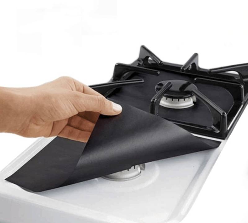 FireMat Herd-Abdeckplatte FireMat Gasherd Abdeckung für Gas Brenner und Gaskocher, (8 tlg) von FireMat