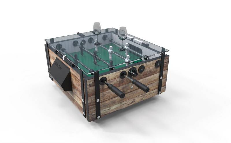Fireball-Tablesoccer Couchtisch Fireball "Couchtisch" Tischfußball (Grundausstattung mit allen zum Spielen benötigten Anbauteilen), Made in Germany von Fireball-Tablesoccer