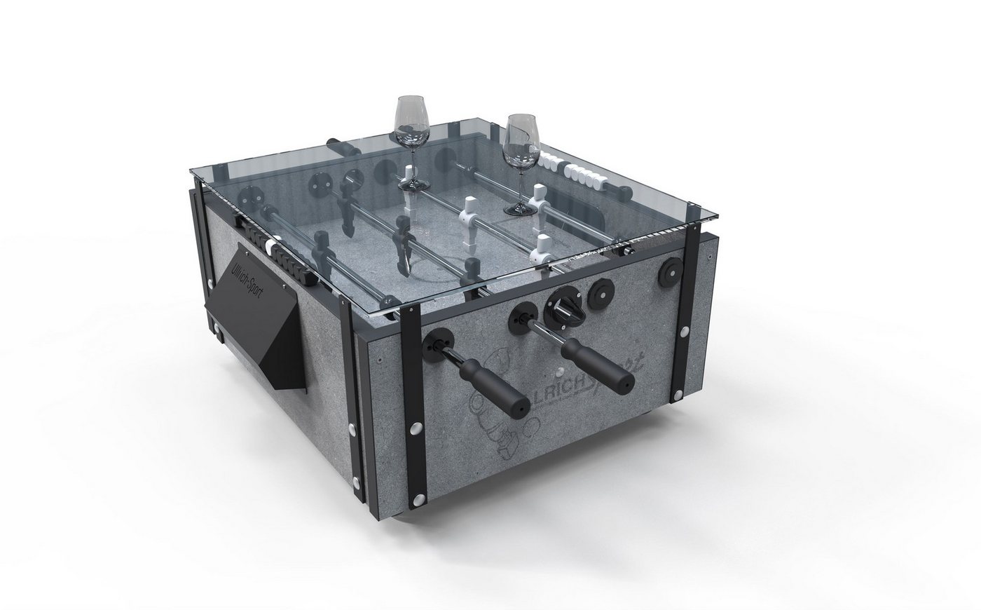 Fireball-Tablesoccer Couchtisch Fireball "Couchtisch" Tischfußball (Grundausstattung mit allen zum Spielen benötigten Anbauteilen), Made in Germany von Fireball-Tablesoccer