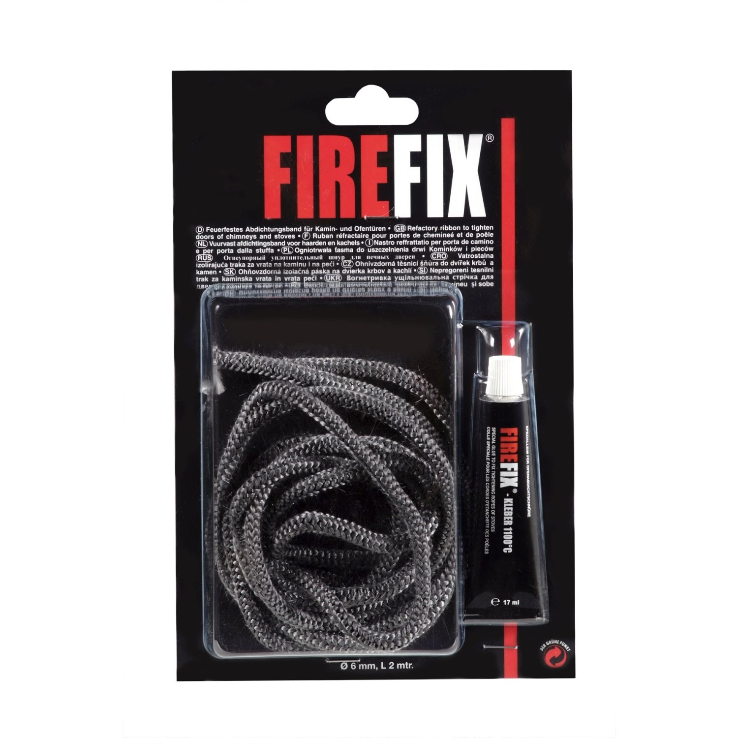 Firefix Dichtung für Ofentür 6 mm von Firefix