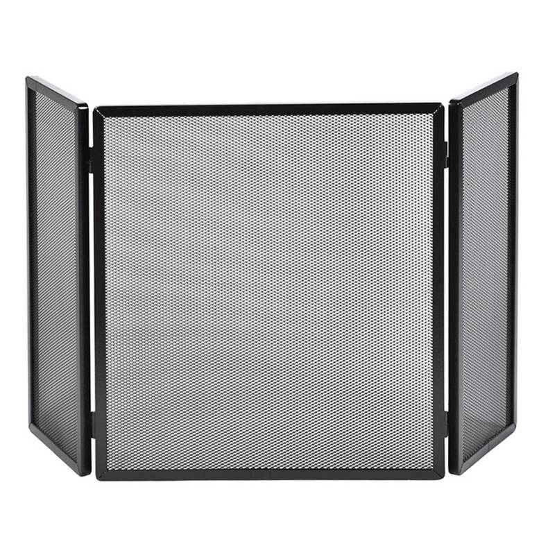 Firefix Funkenschutzgitter Stahl schwarz 45 x 50 cm 3-teilig von Firefix