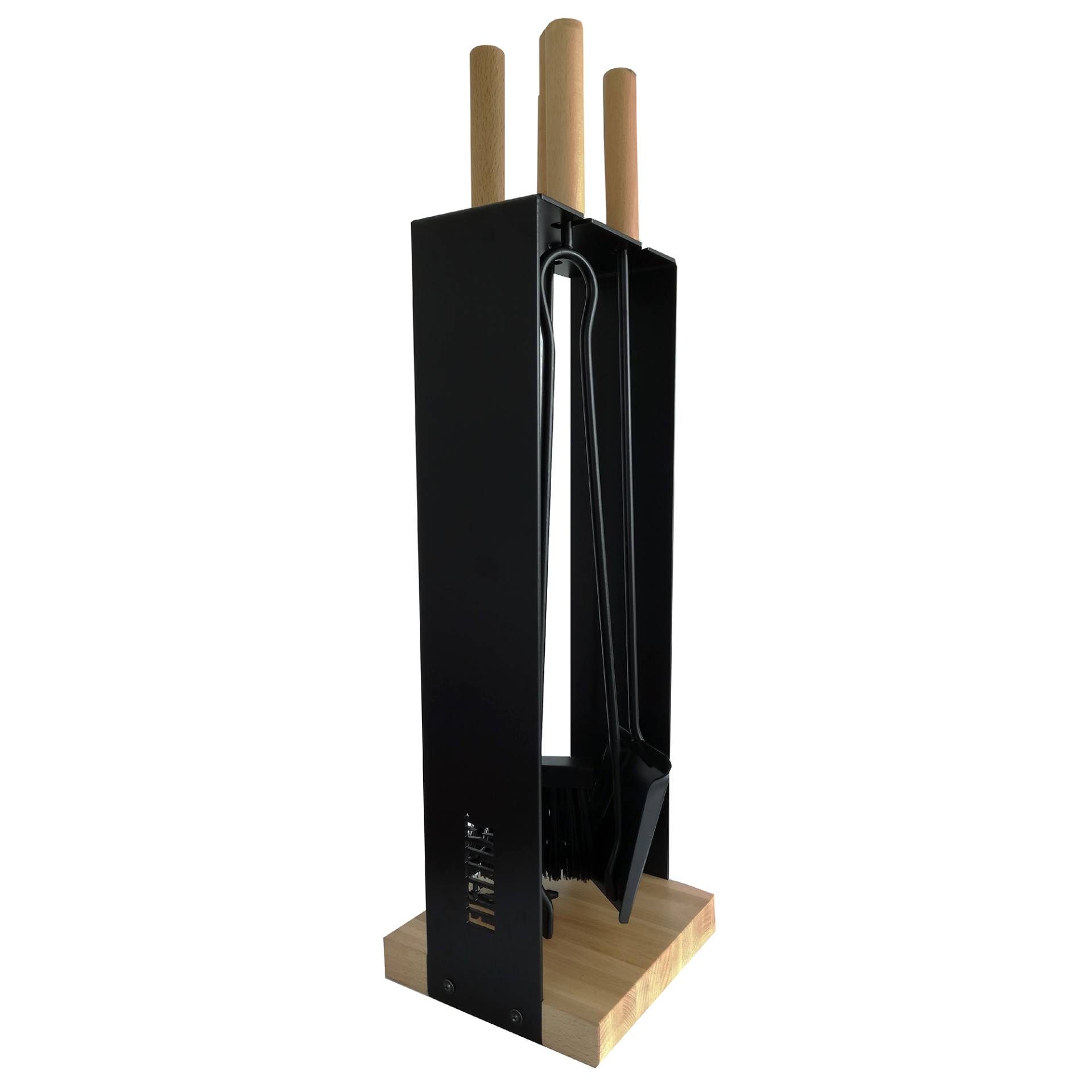 Firefix Kaminbesteck Stahl/Holz 5-teilig schwarz von Firefix