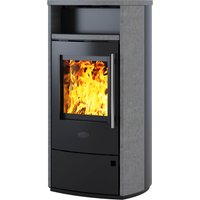 Firefix Kaminofen "MAILAND", mit Naturstein, revolutionäre Türverschlussautomatik von Firefix