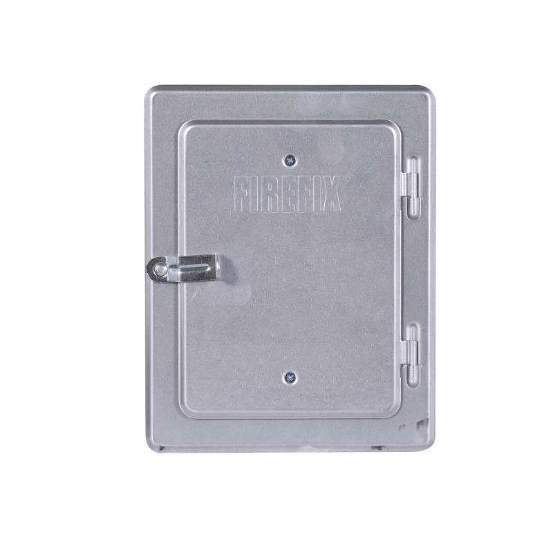 Firefix Kamintür Stahl verzinkt 26 x 38 cm silber von Firefix