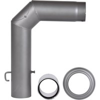 Firefix Ofenrohr Set, Stahlblech, mit Drosselklappe von Firefix