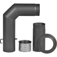 Firefix Ofenrohr, (Set), Stahlblech, mit Verlängerung von Firefix