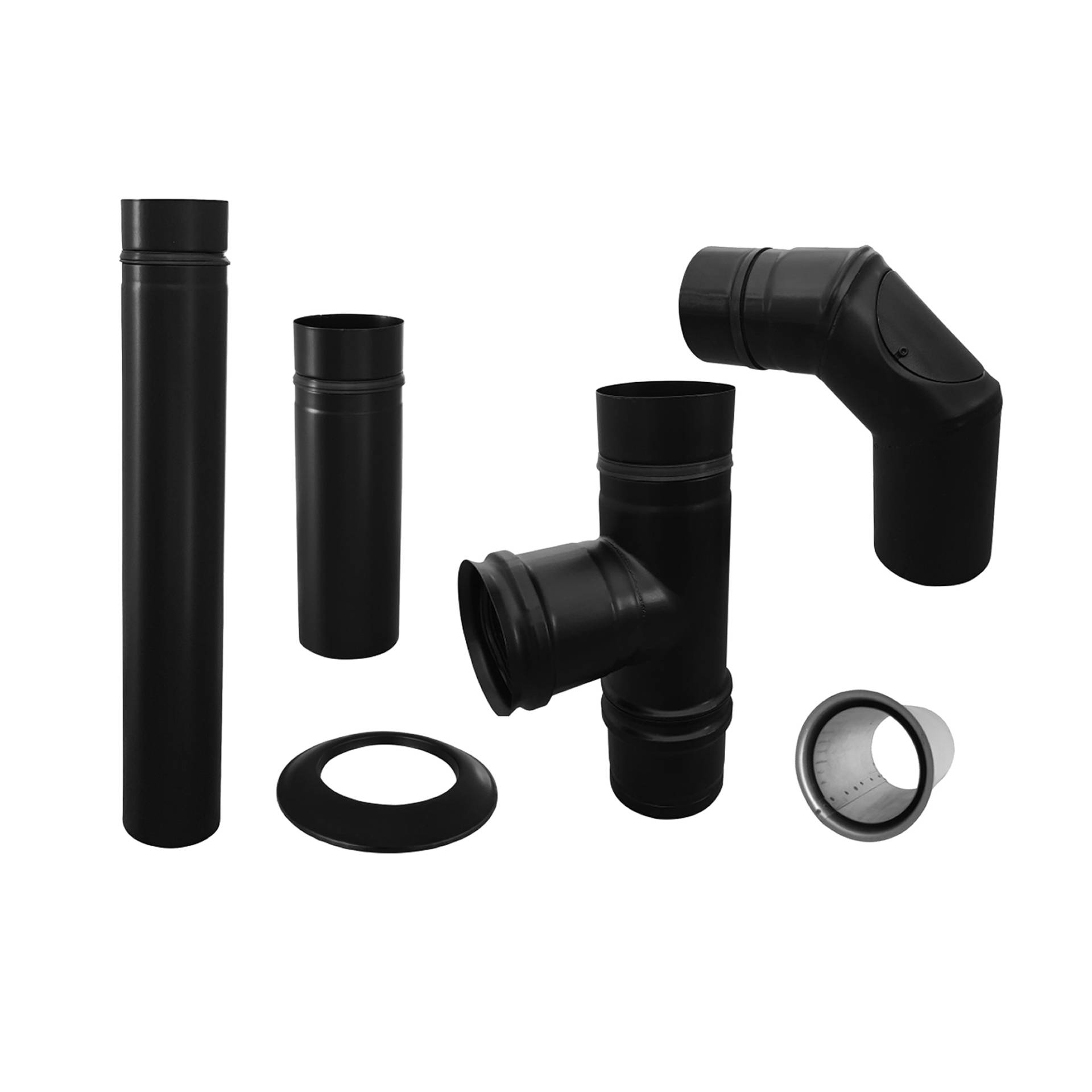 Firefix Pelletofenrohr-Set schwarz Ø 80 mm 6-teilig Firefix Pelletofenrohr-Set schwarz Ø 80 mm 6-teilig von Firefix
