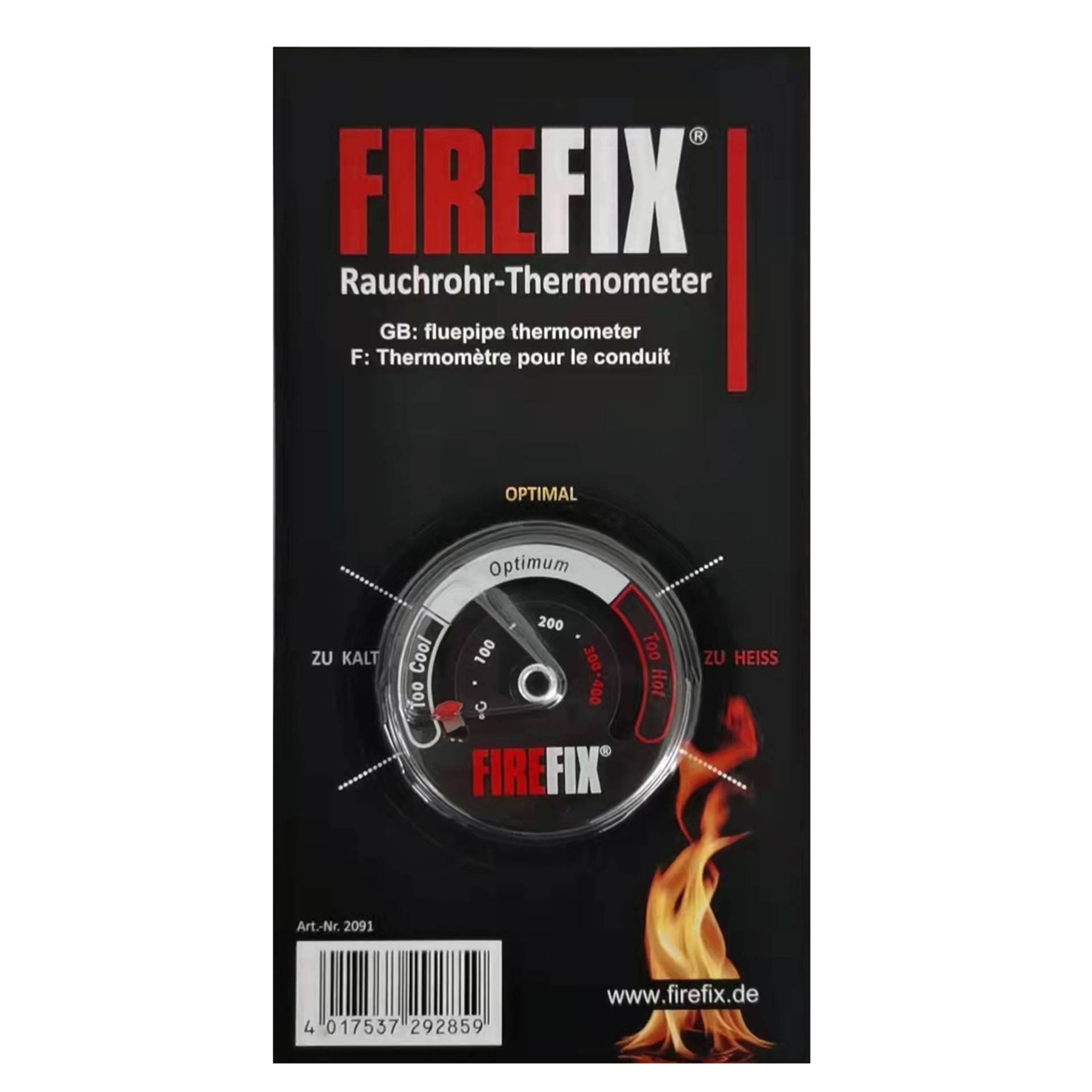Firefix Rauchrohrthermometer magnetisch 6,1 x 0,8 cm Firefix Rauchrohrthermometer magnetisch 6,1 x 0,8 cm von Firefix