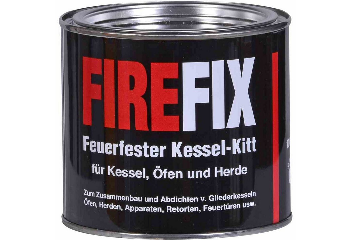 Firefix Dichtstoff Kesselkitt 500g hitzebeständig -1000°C Kessel Öfen Ofen Kamine Herd von Firefix