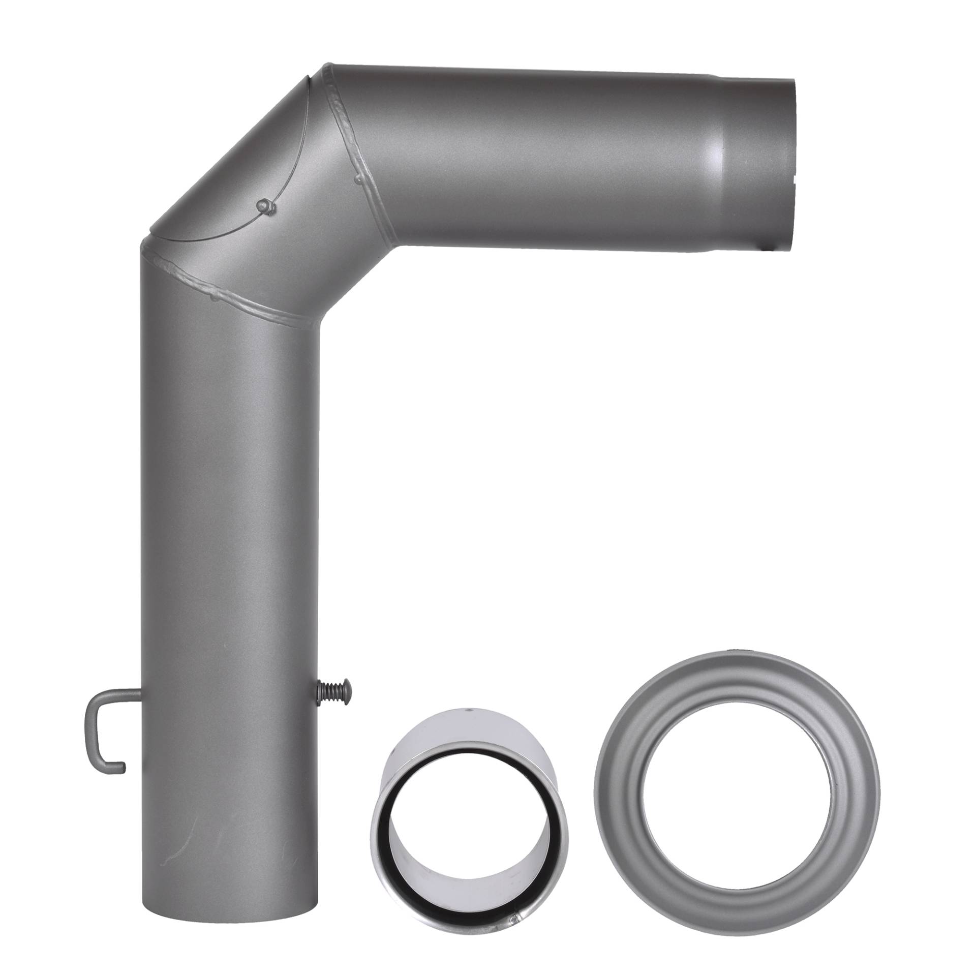 Firefix Winkelrauchrohr-Set dunkelgrau Ø 120 mm, 3-teilig Firefix Winkelrauchrohr-Set dunkelgrau Ø 120 mm, 3-teilig von Firefix