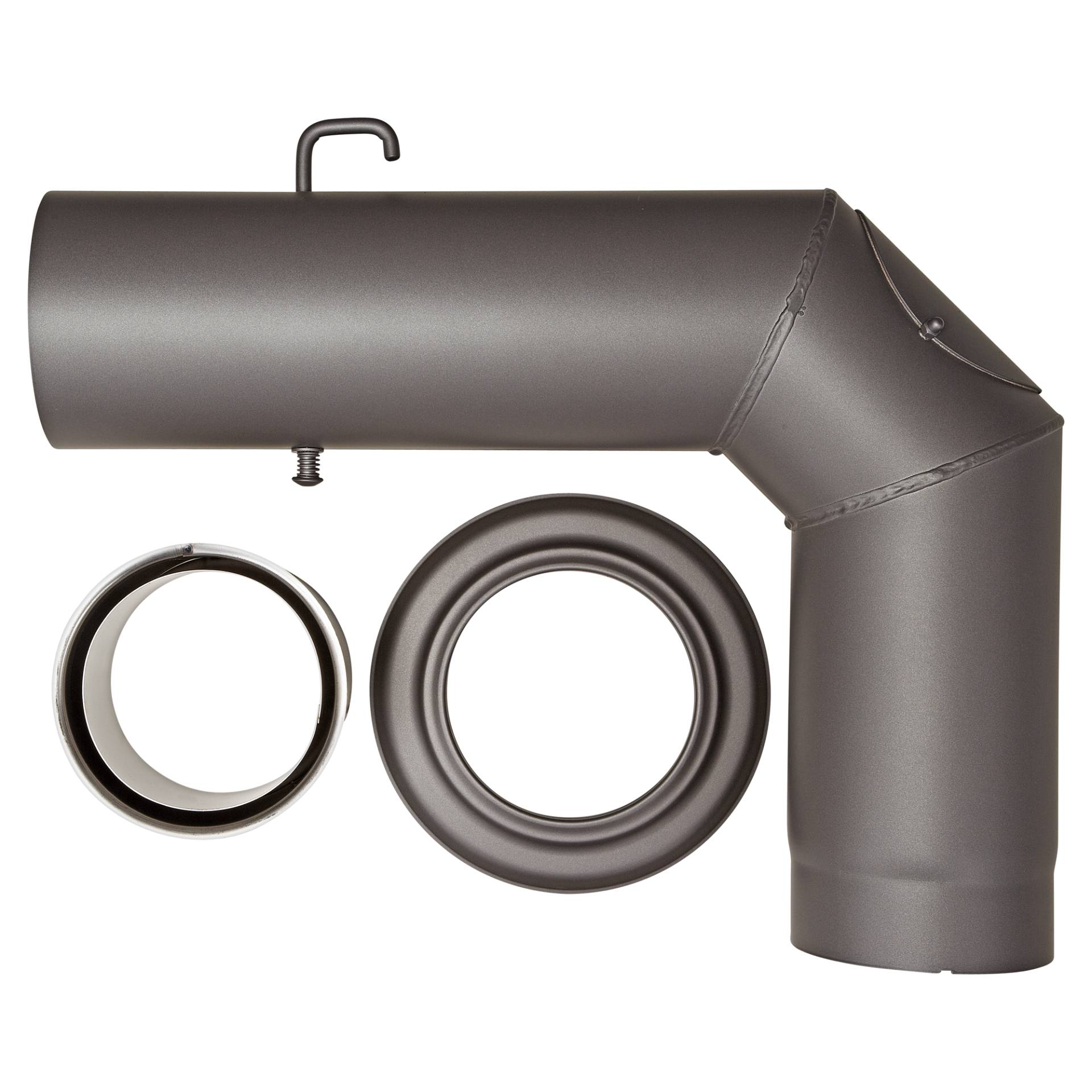 Firefix Winkelrauchrohr-Set dunkelgrau Ø 150 mm, 3-teilig Firefix Winkelrauchrohr-Set dunkelgrau Ø 150 mm, 3-teilig von Firefix