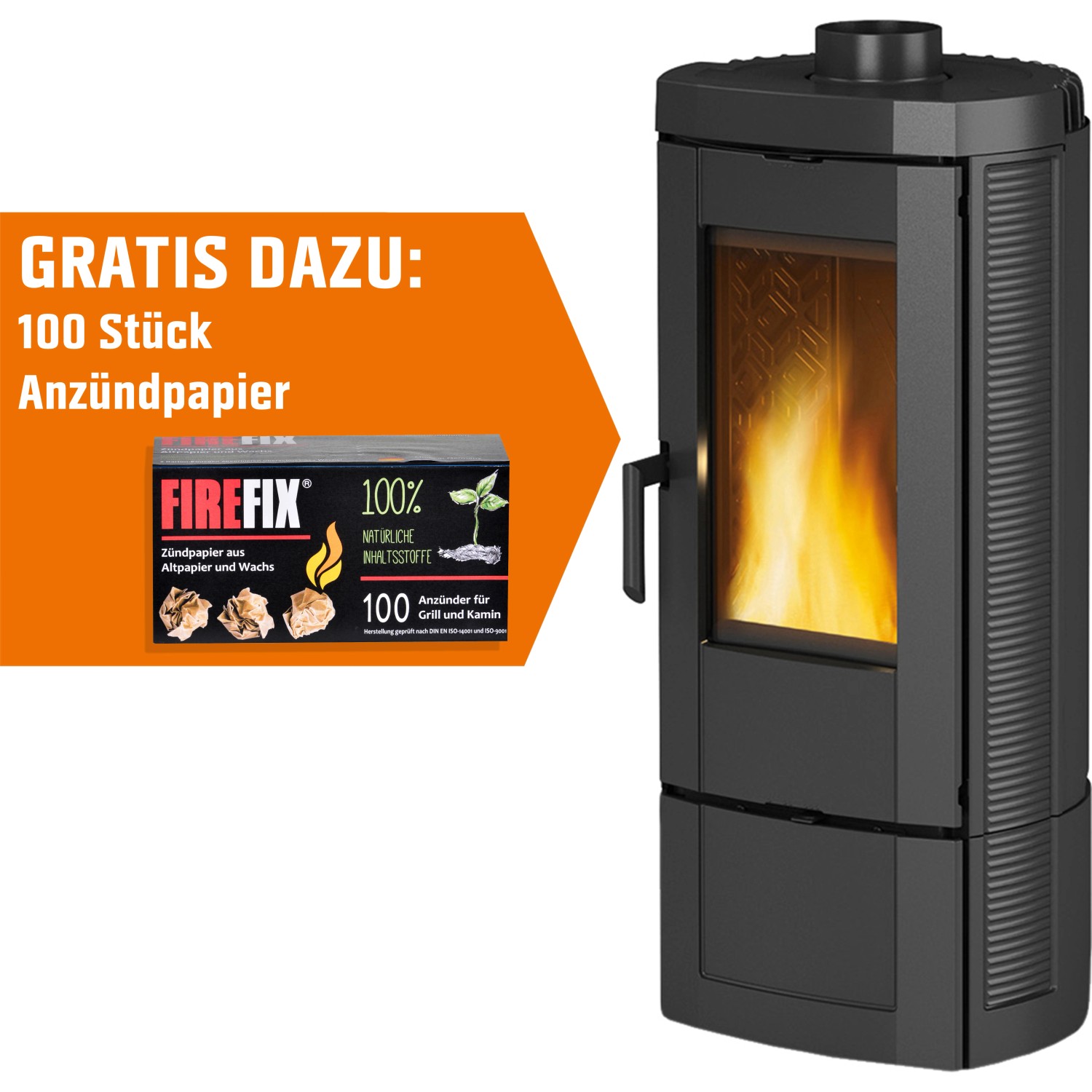 La Nordica Kaminofen Candy Gusseisen 7,2 kW EEK: A+ von Firefix