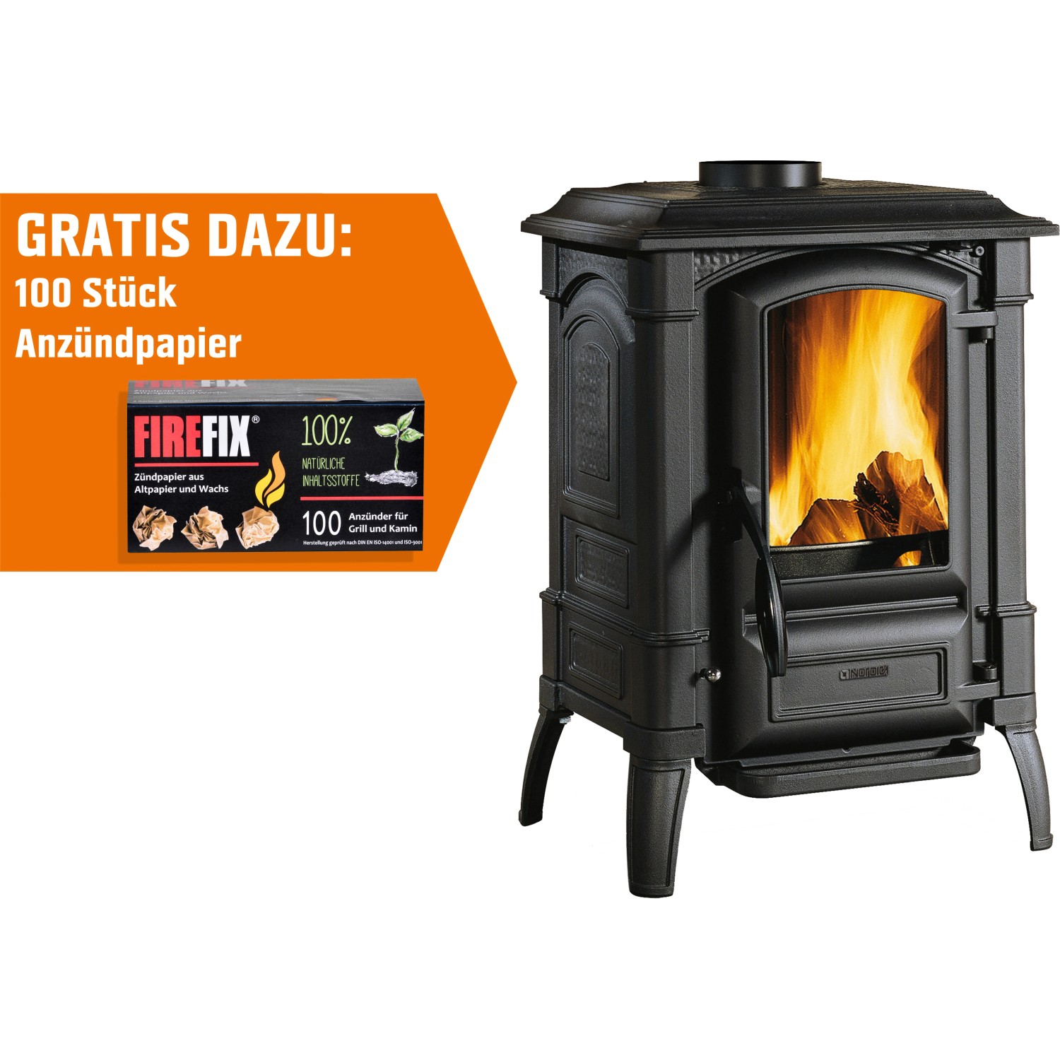 La Nordica Kaminofen Giulietta X Gusseisen 6,6 kW EEK: A+ von Firefix