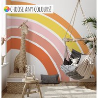 Boho Style Regenbogen Wand Peel & Stick Und Traditionelle Tapete Wandbild | Kinderzimmer Spielzimmer Dekor Kunst Benutzerdefinierte Beliebige Farbe von FirefliesUK