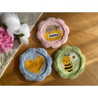 Bienenbecher, Honig - Und Bienen-Untersetzer, Geschenk Für Neues Zuhause, Kaffee - Teeuntersetzer von FireflyPunch