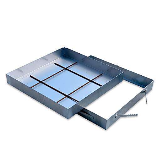 Schachtabdeckung Höhe 50 mm Edelstahl Schachtdeckel auspflasterbar Gullideckel A15 EN124 (700 x 700 x 50 mm) von Firend