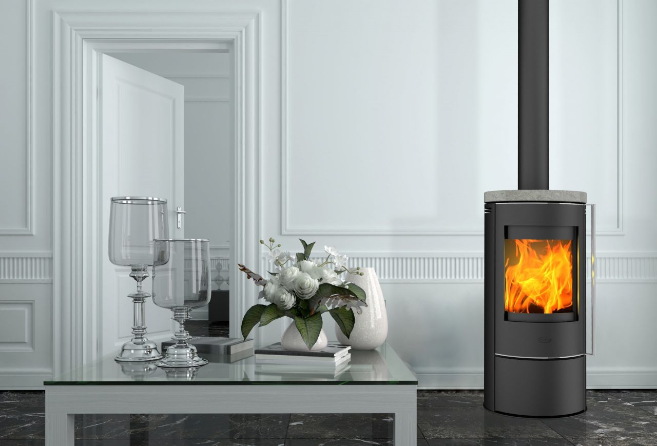 Fireplace Kaminofen Rondale Speckstein Speckstein, schwarz, 5 kW von Fireplace KFT