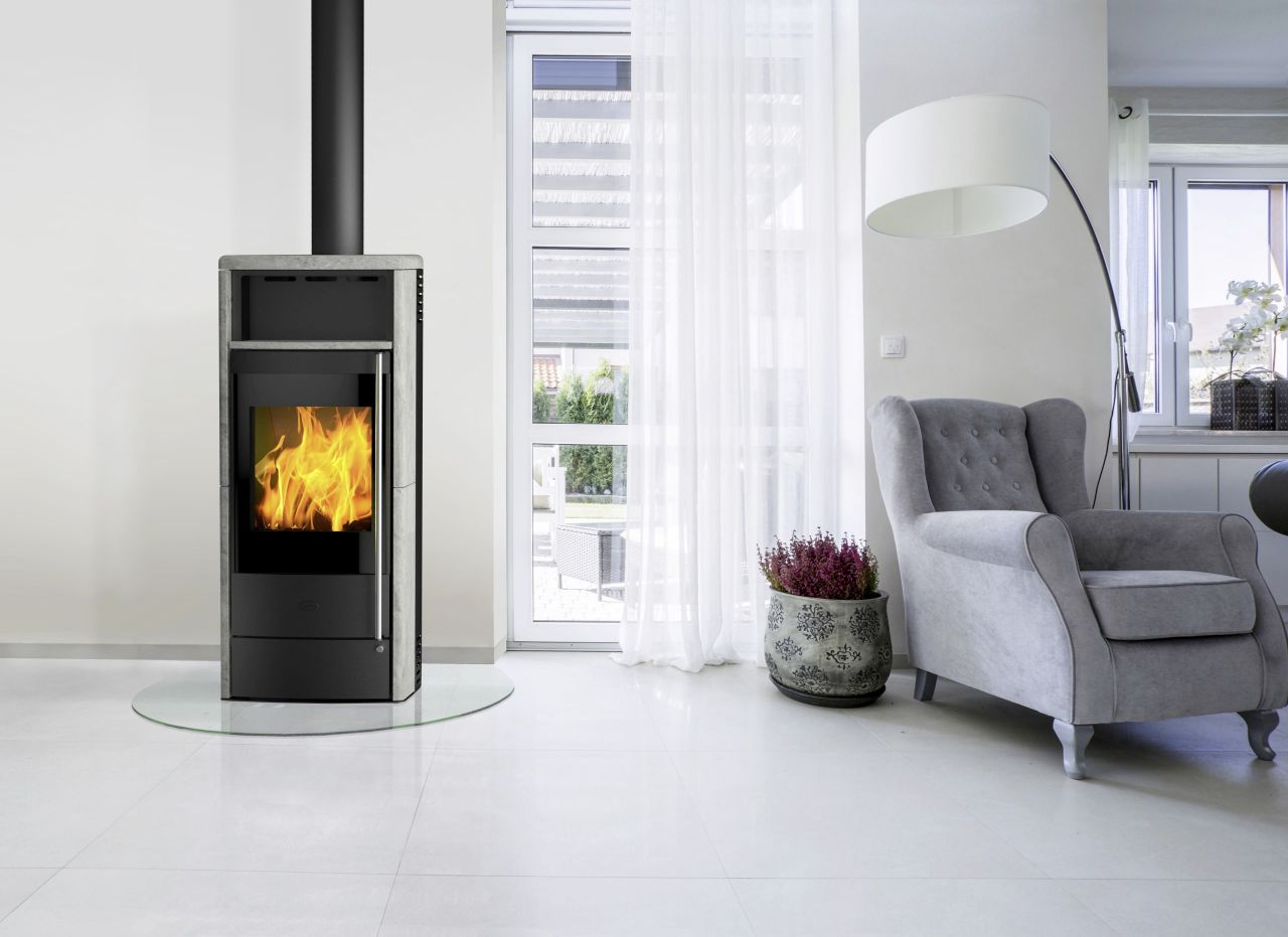 Fireplace Kaminofen Teramo RLU Specksteingrau, 6 KW von Fireplace KFT