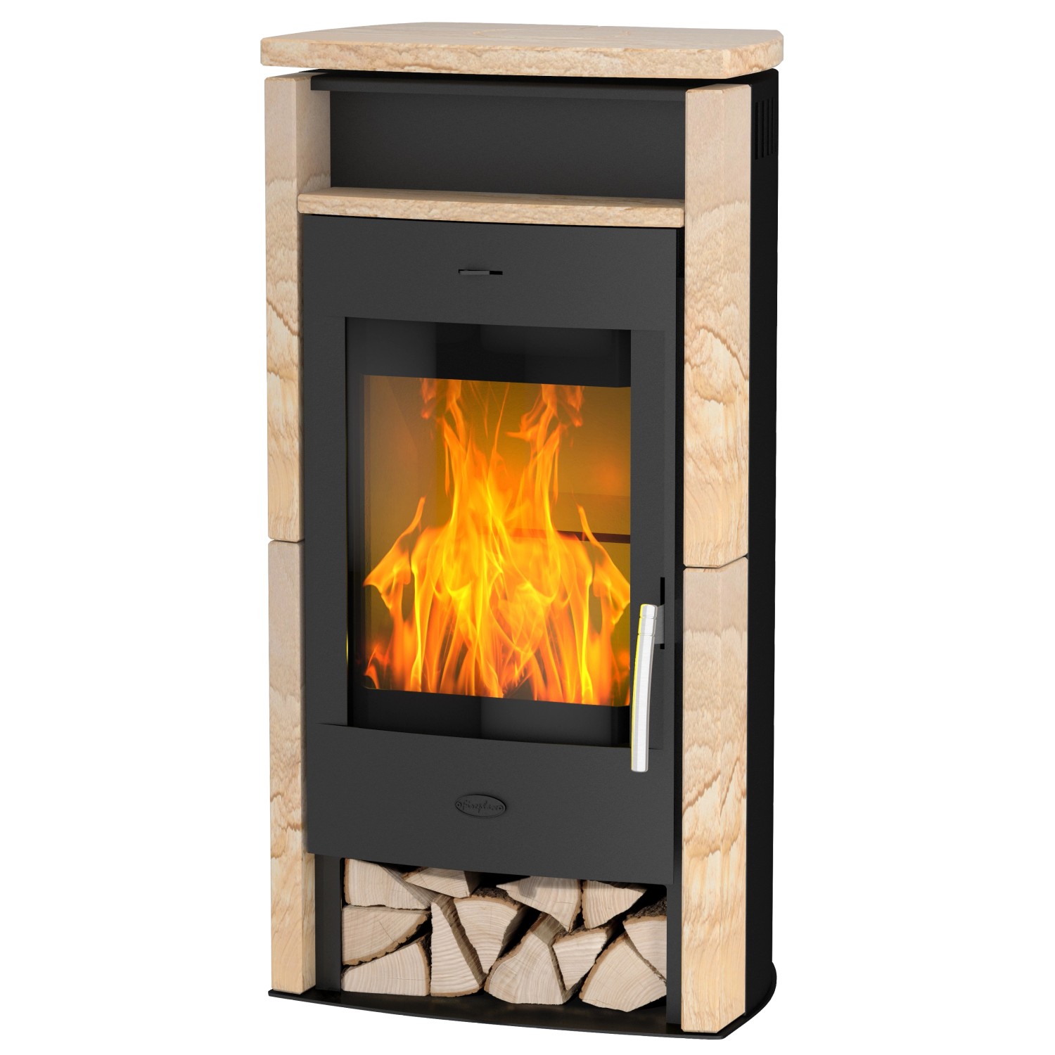 Fireplace Santiago Kaminofen Sandstein Schwarz 6 kW Fireplace Santiago Kaminofen Sandstein Schwarz 6 kW von Fireplace