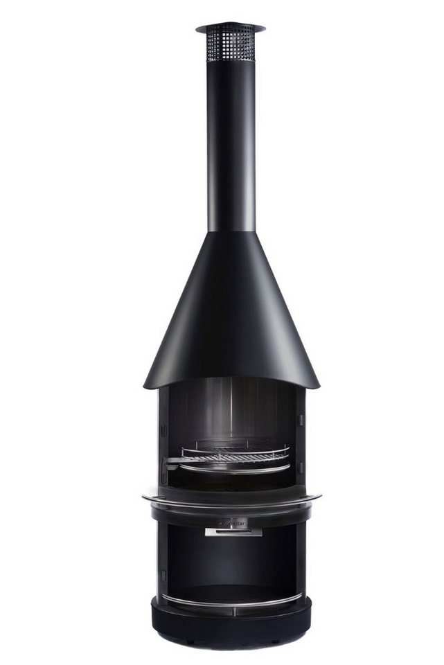 Firestar Gartenkamine Grillkamin FIRESTAR Grillkamin DN 700 CLASSIC Edelstahl schwarz von Firestar Gartenkamine