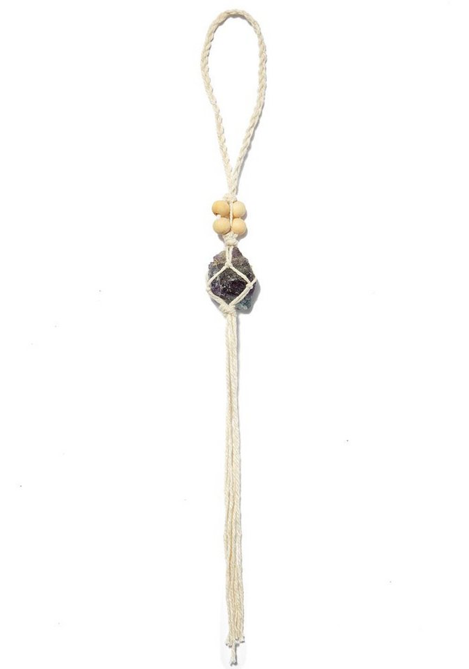Firetti Dekohänger Schmuck Geschenk Farbstein Edelstein Auto Rückspiegelanhänger (1 St), Made in Germany - mit Flourit, Citrin oder Amazonit von Firetti