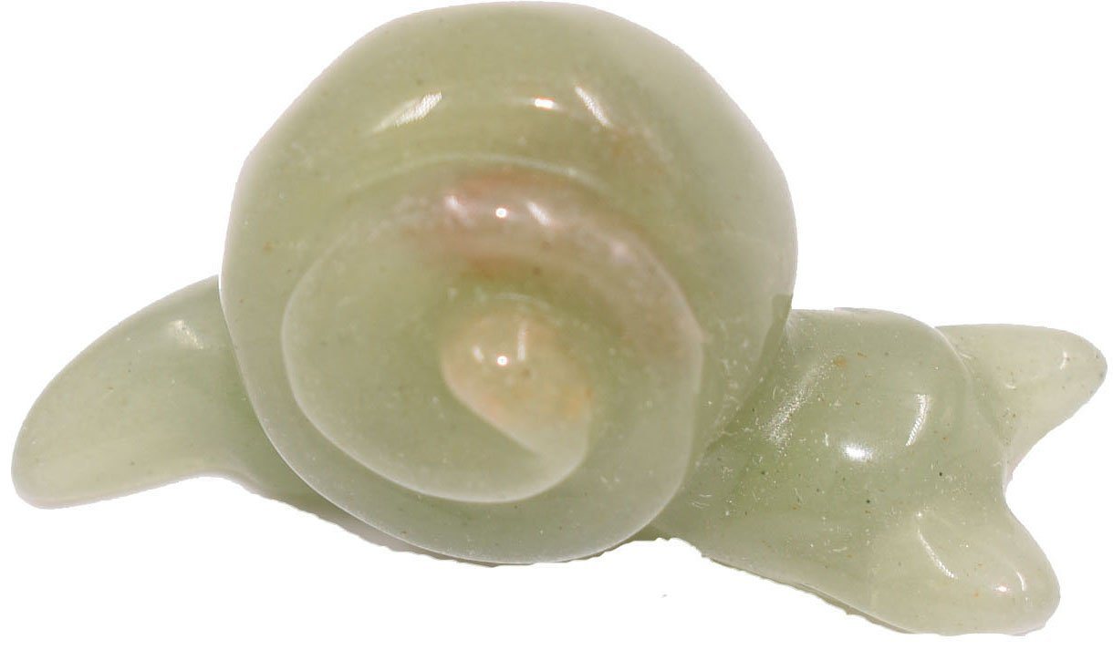 Firetti Tierfigur Schmuck Geschenk Dekofigur Farbstein Edelstein Schnecke Jade (1 St), Jade von Firetti