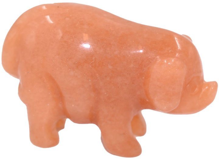 Firetti Tierfigur Schmuck Geschenk Dekofigur Farbstein Edelstein Schwein Karneol (1 St), Karneol von Firetti