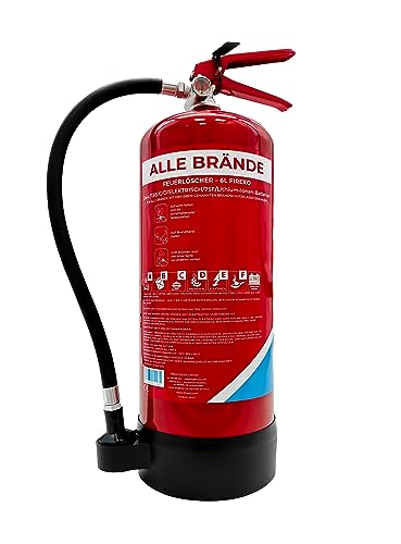 Firexo Feuerlöscher (6 Liter) – Alle Feuerarten – Mehrzweck-Feuerlöscher für Haushalt, Küche, Grill, Heimgebrauch, Gewerbe, Industrie und Büro von Firexo