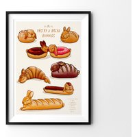 Kunstdruck "Gebäck Und Brot Kaninchen" | Din A4 von FirlefanzDesign