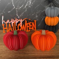 Kürbis Halloween Deko in 2 Größen, Moderne Herbstdeko, Herbstliche Tischdeko Vielen Farben, Party Deko, 3D von FirlefanzFactory