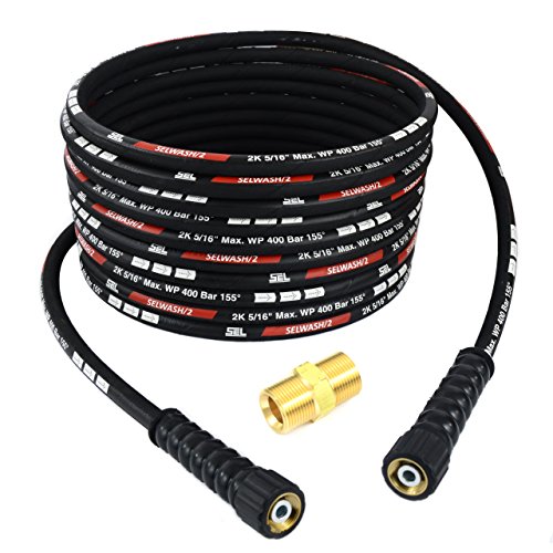 TECHKAR Hochdruckreiniger-Schlauchrohr – Kärcher Verlängerungsschlauch Ersatz – 400bar DN8 Profi M22x1,5 Hochdruckschlauch kompatibel mit Kärcher HD HDS – 15m von Techkar